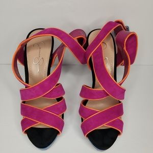 Jessica Simpson Colorful Suede Sandals